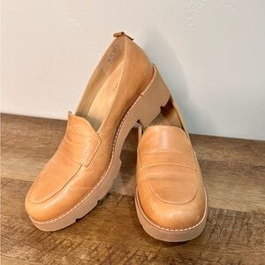 Naturalizer Darry Toffee Natural Leather Loafers Sz 8M